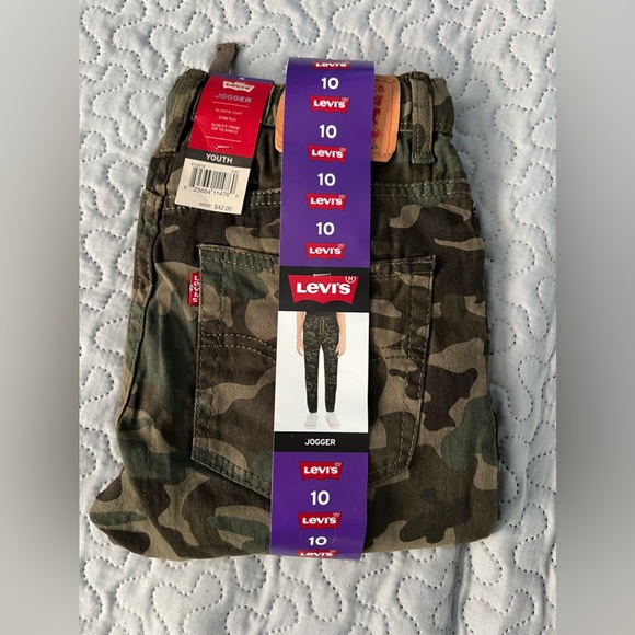 Levi’s camo youth boys joggers pants denim jeans elastic regular - Picture 5 of 6